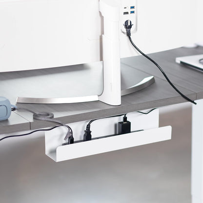 Black 17 in Under Desk Cable Management Tray, DESK-AC06-1C
