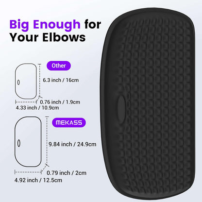 L-Shaped Desk Elbow Pad for Desk, Memory Foam Elbow Support Padding with Non-Slip, Ergonomic Desk Edge Cushion, Wrist Comfort Support for Office Home (Diamond Black)