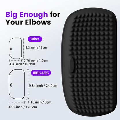 L-Shaped Desk Elbow Pad for Desk, Memory Foam Elbow Support Padding with Non-Slip, Ergonomic Desk Edge Cushion, Wrist Comfort Support for Office Home (Diamond Black)