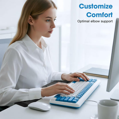 L-Shaped Desk Elbow Pad for Desk, Memory Foam Elbow Support Padding with Non-Slip, Ergonomic Desk Edge Cushion, Wrist Comfort Support for Office Home (Diamond Black)