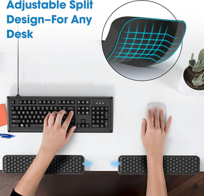 L-Shaped Desk Elbow Pad for Desk, Memory Foam Elbow Support Padding with Non-Slip, Ergonomic Desk Edge Cushion, Wrist Comfort Support for Office Home (Diamond Black)
