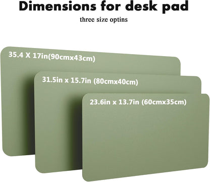 Double-Sided Desk Pad, 31.5"x15.7"Leather Desk Mat, Eco Cork Desk Pad Protector,Large Mouse Pad,Waterproof Desk Blotter for Office/Home(Coffee)