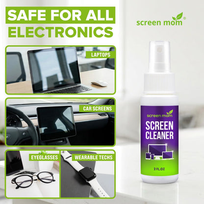 Screen Cleaner Spray 2oz Bottle for TV, Car, Laptop & Computer