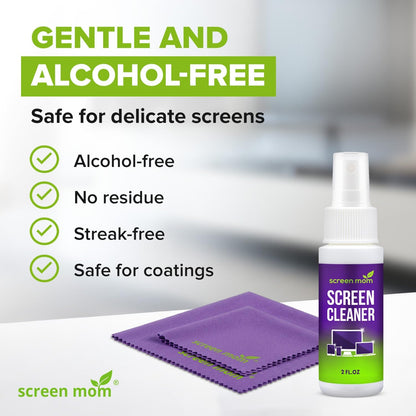 Screen Cleaner Spray 2oz Bottle for TV, Car, Laptop & Computer