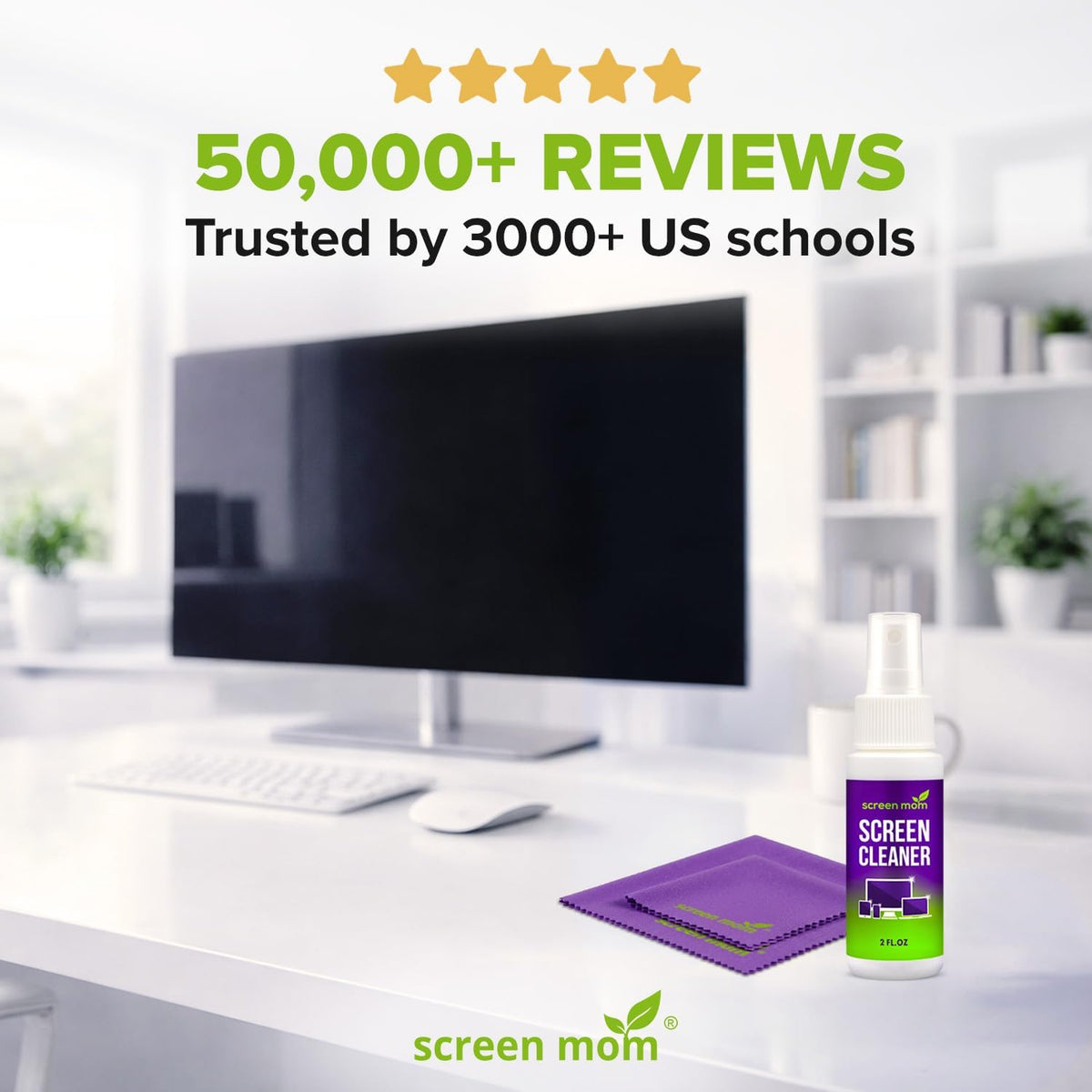 Screen Cleaner Spray 2oz Bottle for TV, Car, Laptop & Computer
