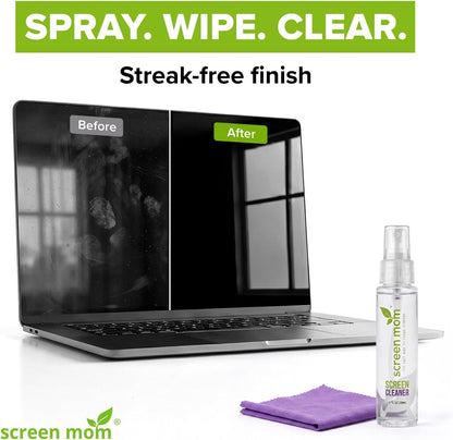 Screen Cleaner Spray 2oz Bottle for TV, Car, Laptop & Computer