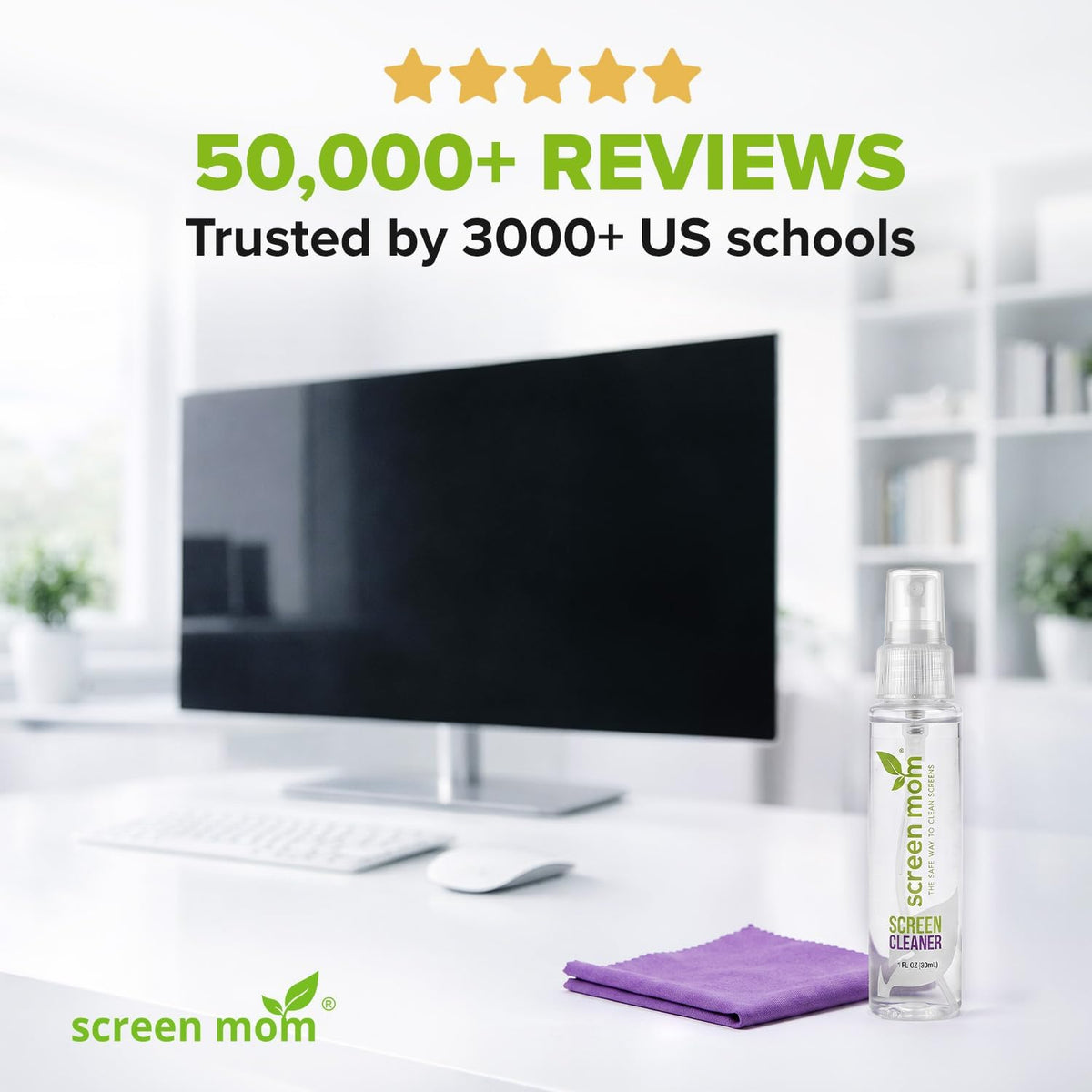 Screen Cleaner Spray 2oz Bottle for TV, Car, Laptop & Computer