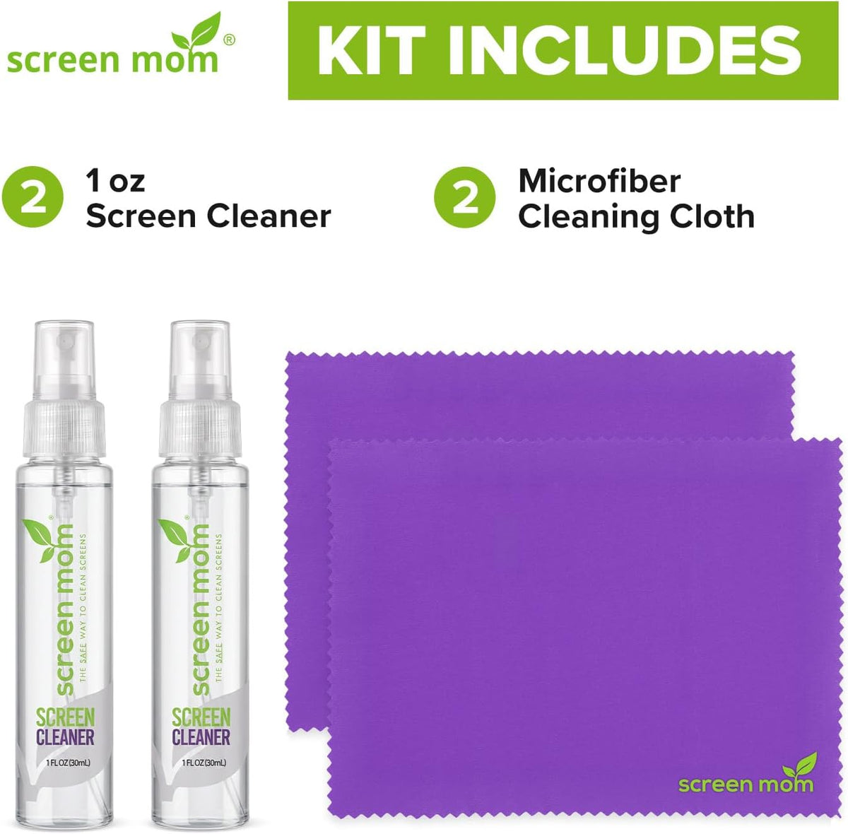 Screen Cleaner Spray 2oz Bottle for TV, Car, Laptop & Computer