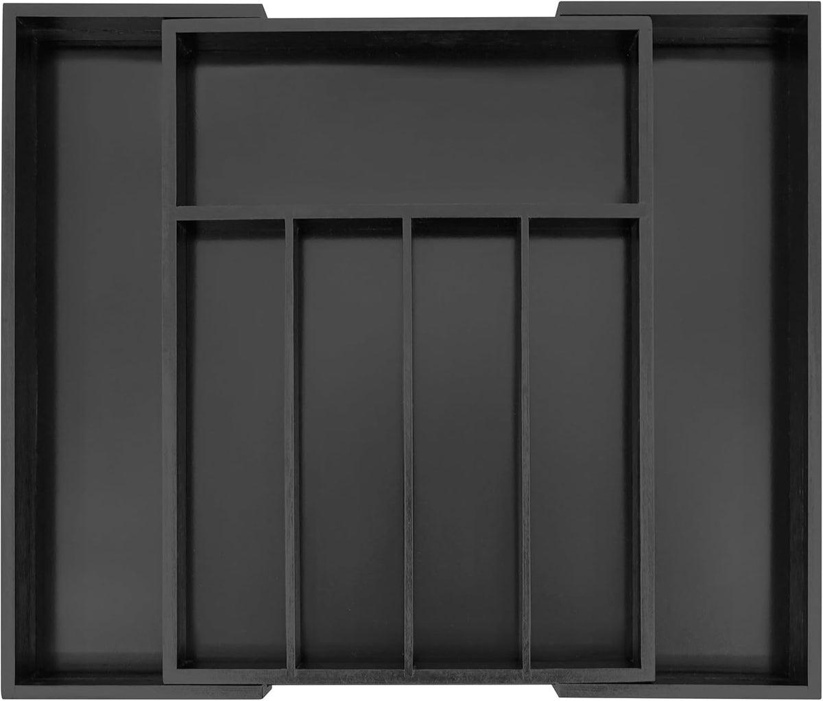 Bamboo Expandable Kitchen Drawer Organizer Silverware Utensil Tray