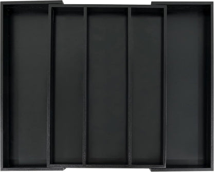 Bamboo Expandable Kitchen Drawer Organizer Silverware Utensil Tray