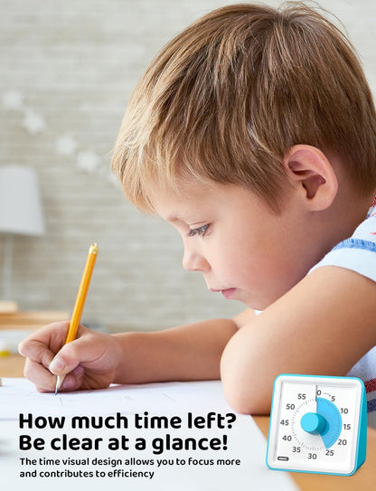LIORQUE Visual Timer for Kids, 60 Minute Countdown Timer, Green