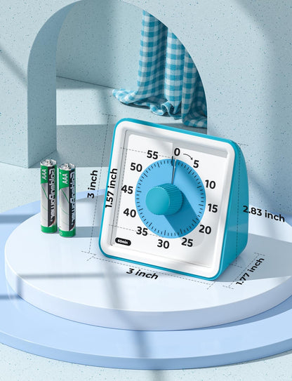 LIORQUE Visual Timer for Kids, 60 Minute Countdown Timer, Green