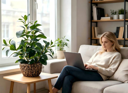 Fake Plants Potted Artificial Succulents Home Office Decor
