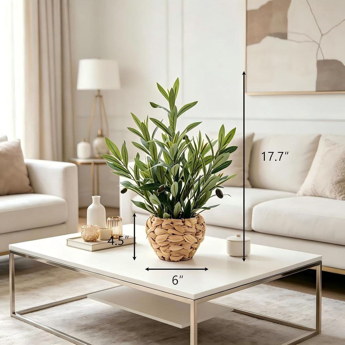 Fake Plants Potted Artificial Succulents Home Office Decor