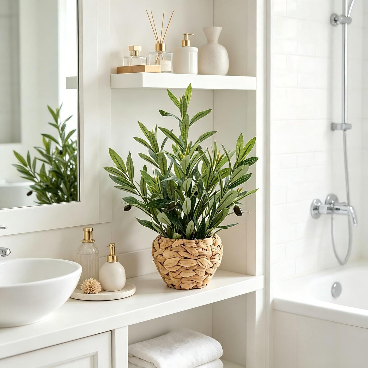 Fake Plants Potted Artificial Succulents Home Office Decor