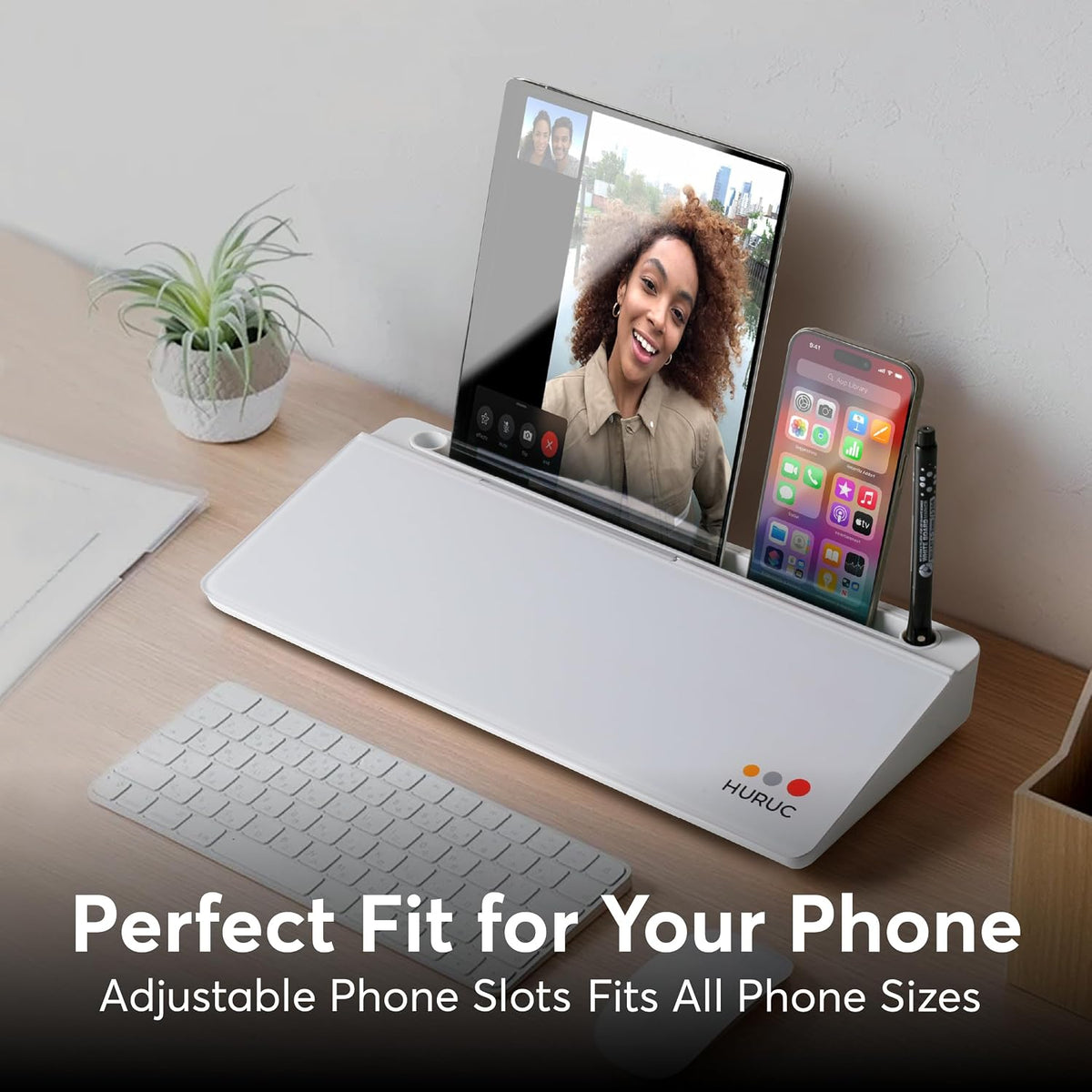 Desk Buddy Glass Desktop Whiteboard – Desk Board Buddy Hidden Storage