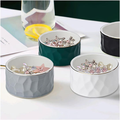 Ceramic Paper Clip Holder Ceramic Paper Clip Dispenser Organizer for Office Desk Binder Clip Holder (Pink)