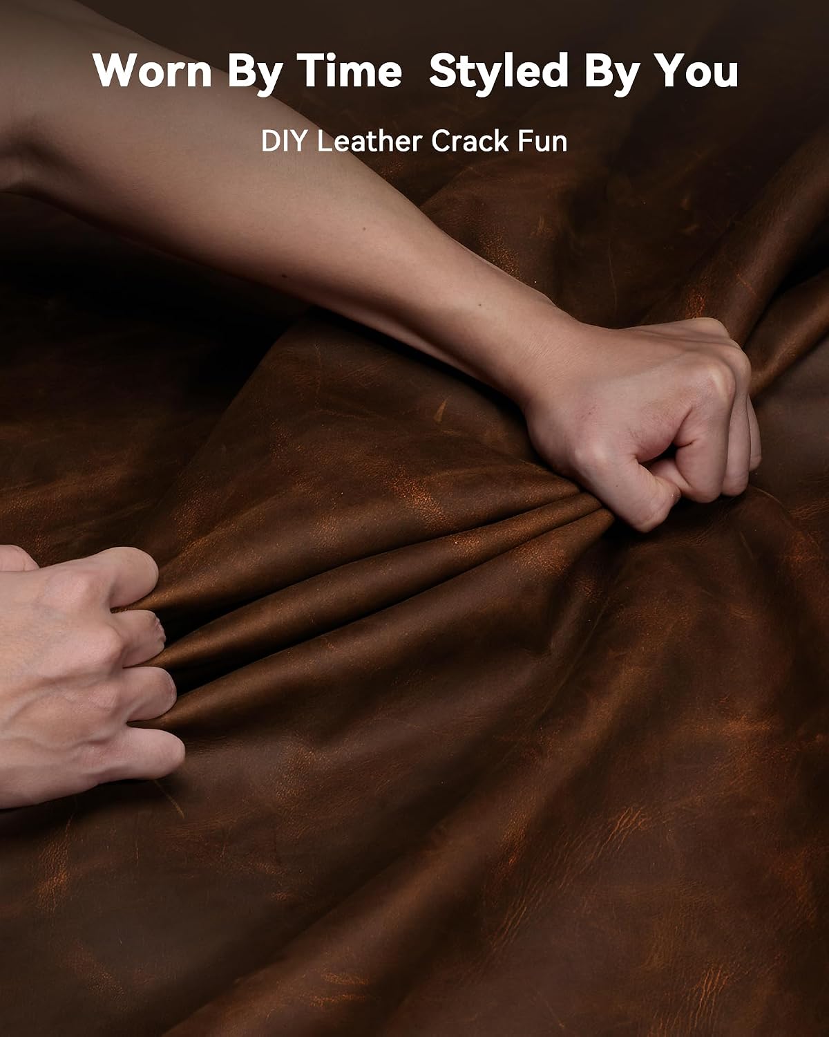 Leather Desk Mat, 35.4"x17"Real Leather Desk Pad,2mm Thick Desk Blotter with Stiched line,Oil-Wax Feel Mouse pad and Self-Healing Laptop Pad for Home & Office(Classic Dark Brown)
