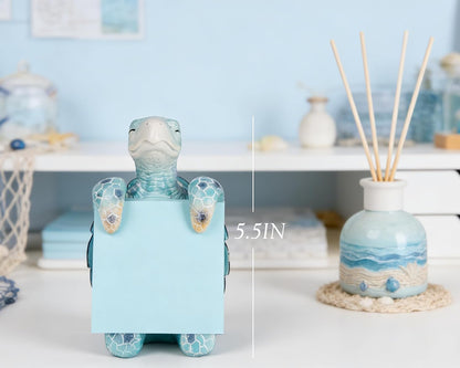Sea Turtle Pop-Up Sticky Note Dispenser for 3 x 3 in Notes, Blue