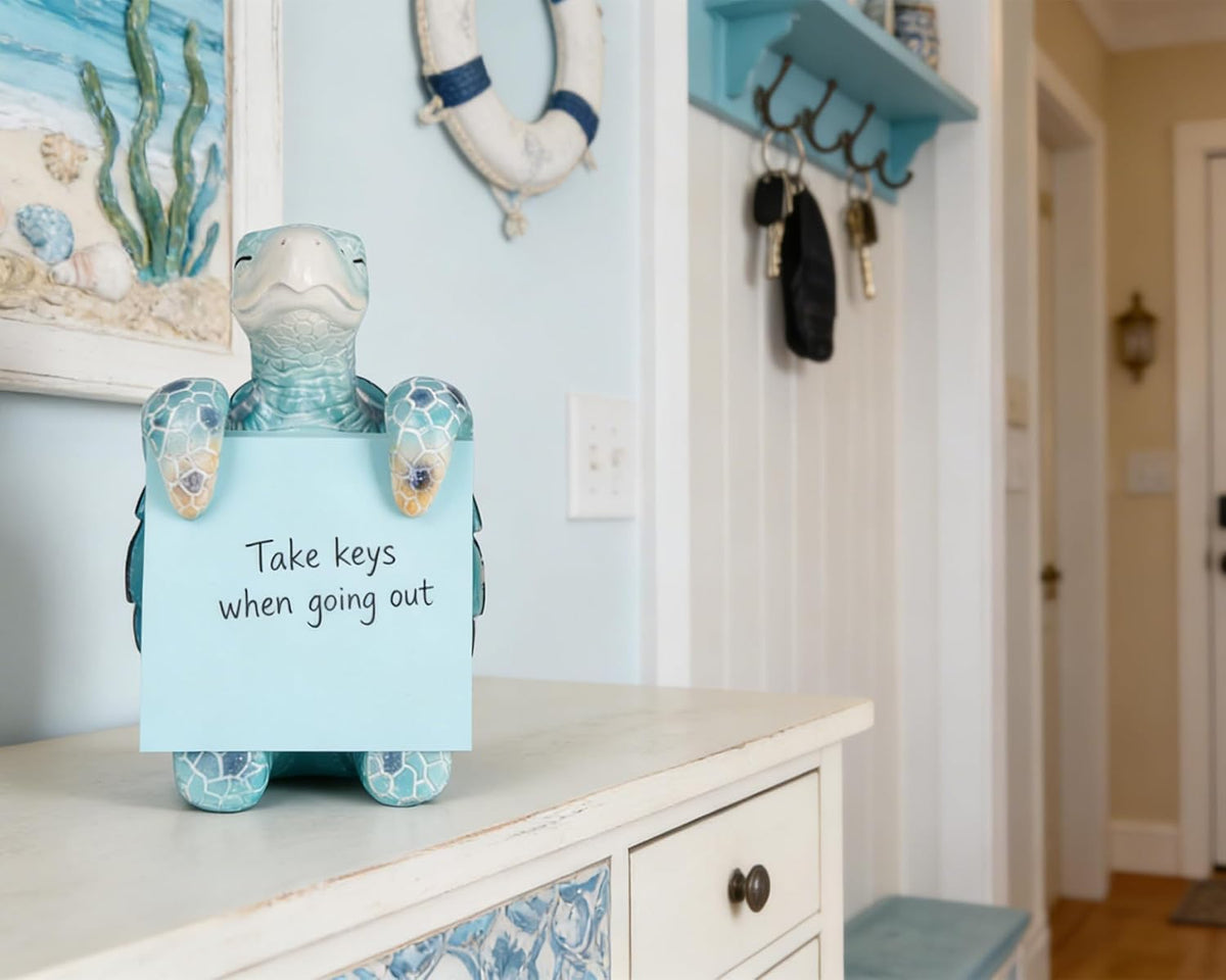 Sea Turtle Pop-Up Sticky Note Dispenser for 3 x 3 in Notes, Blue