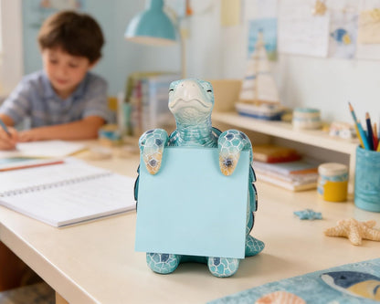 Sea Turtle Pop-Up Sticky Note Dispenser for 3 x 3 in Notes, Blue