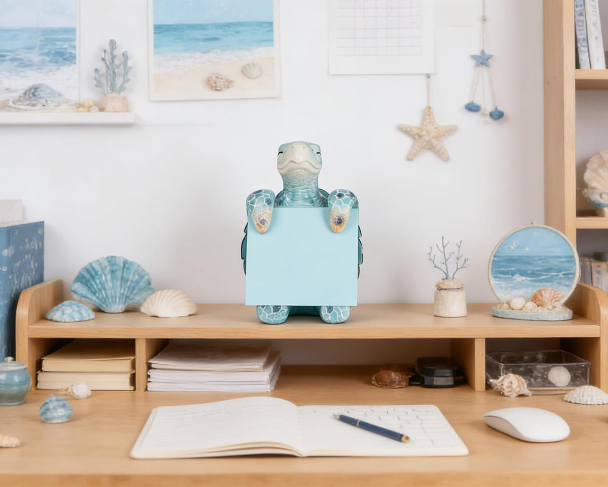 Sea Turtle Pop-Up Sticky Note Dispenser for 3 x 3 in Notes, Blue