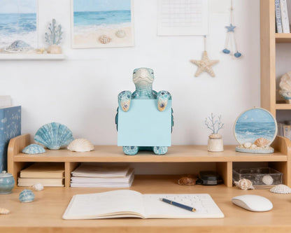 Sea Turtle Pop-Up Sticky Note Dispenser for 3 x 3 in Notes, Blue