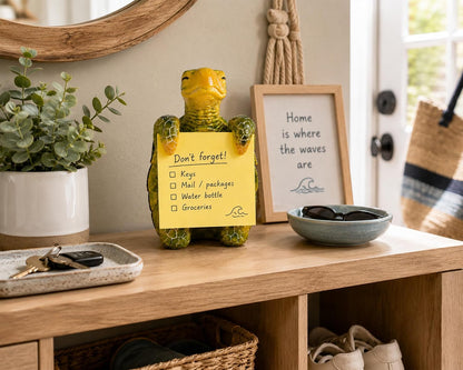 Sea Turtle Pop-Up Sticky Note Dispenser for 3 x 3 in Notes, Blue