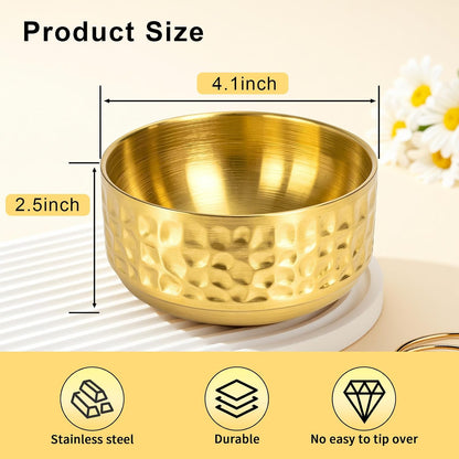 Paper Clip Holder, Paperclips Holders for Desk, Gold Bowl for Binder Bobby Pin, Paper Clip Dispenser(gold)