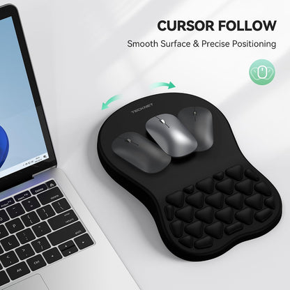Ergonomic Mouse Pad with Wrist Rest,Soft Comfortable Massage Design