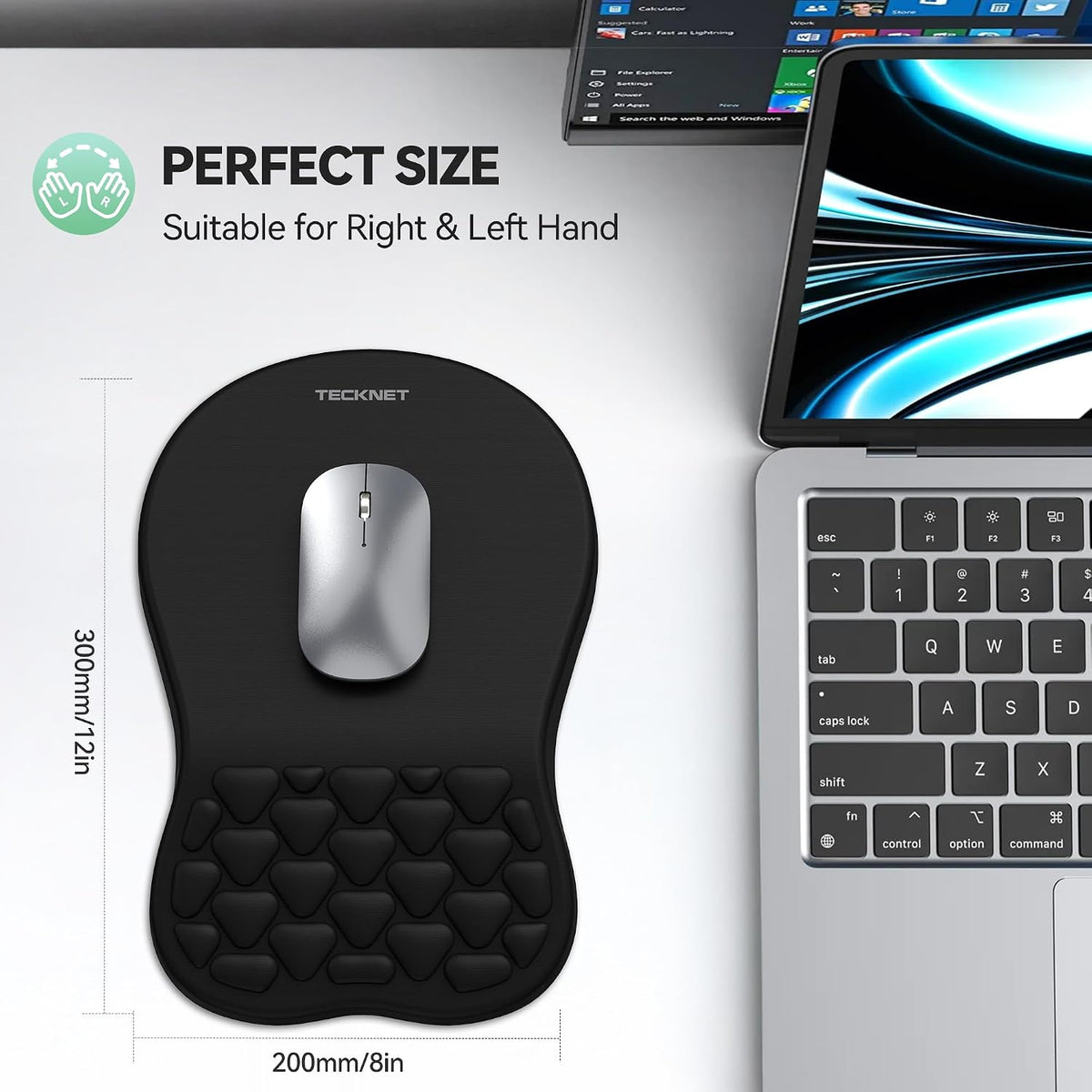 Ergonomic Mouse Pad with Wrist Rest,Soft Comfortable Massage Design
