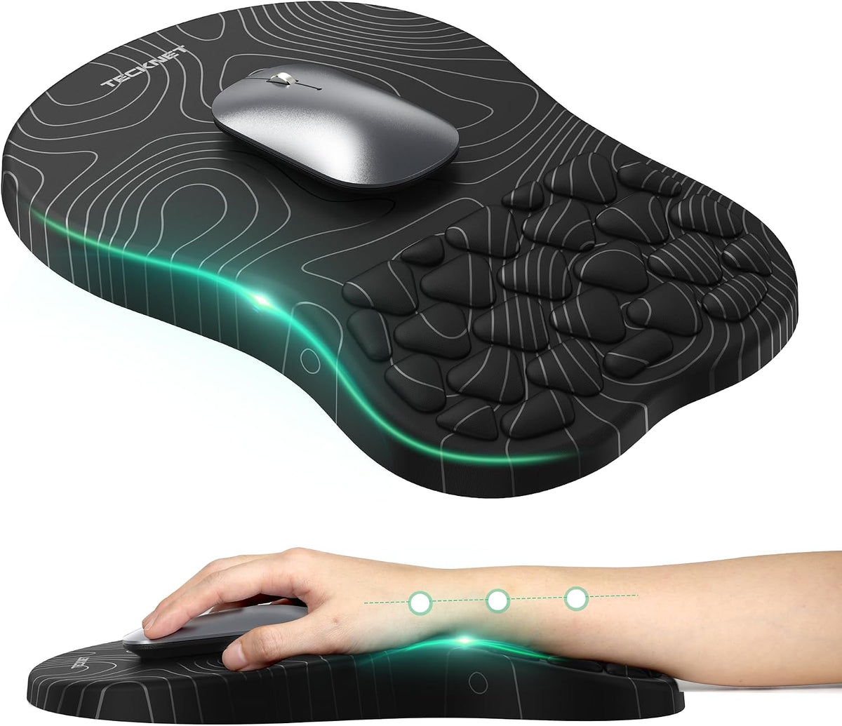 Ergonomic Mouse Pad with Wrist Rest,Soft Comfortable Massage Design