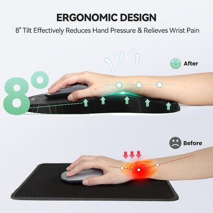 Ergonomic Mouse Pad with Wrist Rest,Soft Comfortable Massage Design