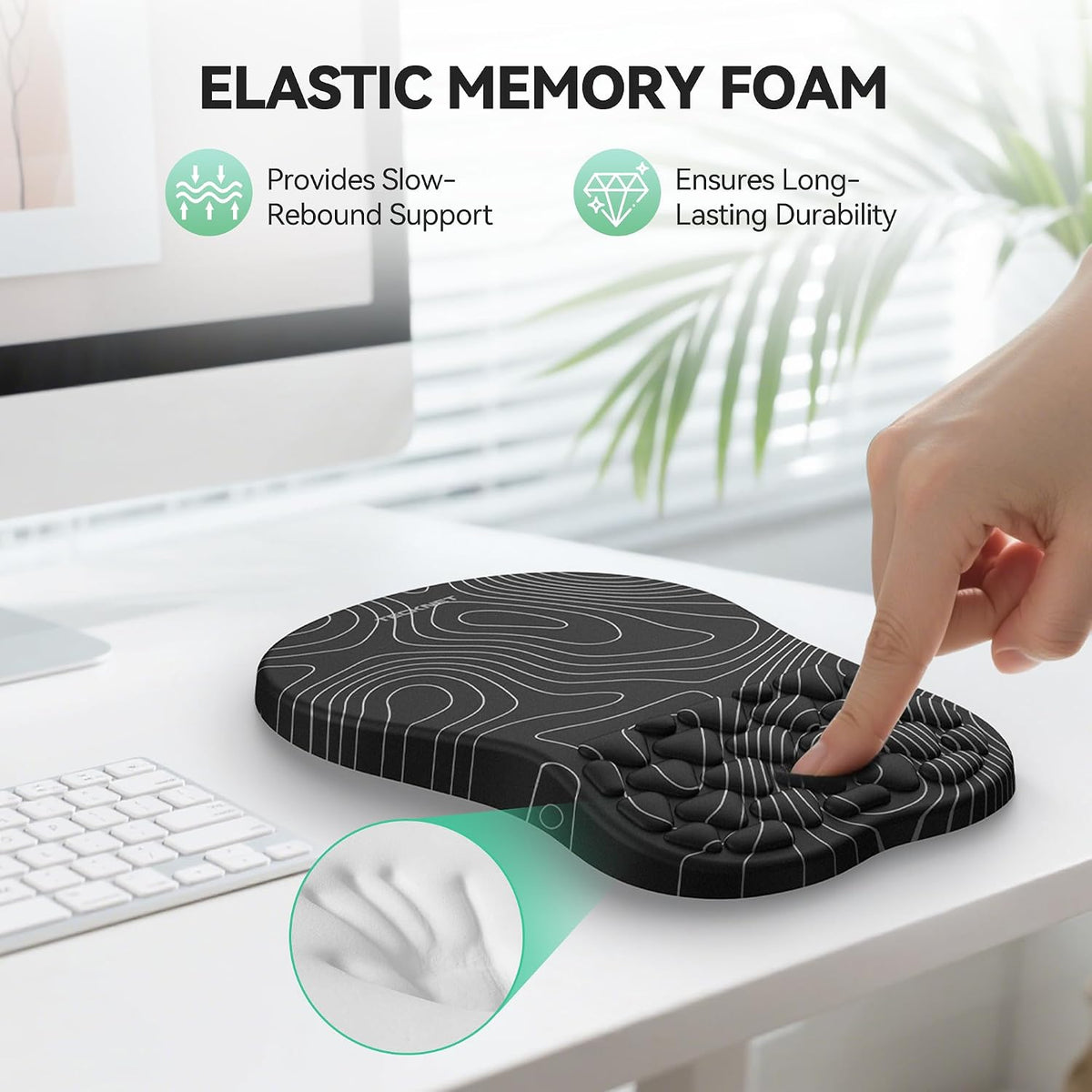 Ergonomic Mouse Pad with Wrist Rest,Soft Comfortable Massage Design