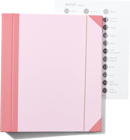 The Folio® Important Document Organizer | Binder with Guided Labels, Acid-Free File Folder Organizer with 10 Pockets, Document Holder for Home Records, Legal and Medical Papers (Blue)