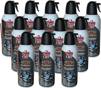 Dust-Off Falcon Professional Electronics Compressed Air Duster, 12 oz (12 Pack)