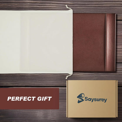 30 x 18 Inch Leather Desk Pad with Side Rails Mat, Brown