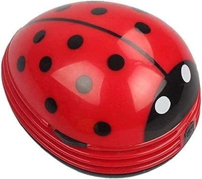 Cute Portable Cartoon Mini Desktop Vacuum Cleaner Table Dust Crumb Sweeper(Red#002)