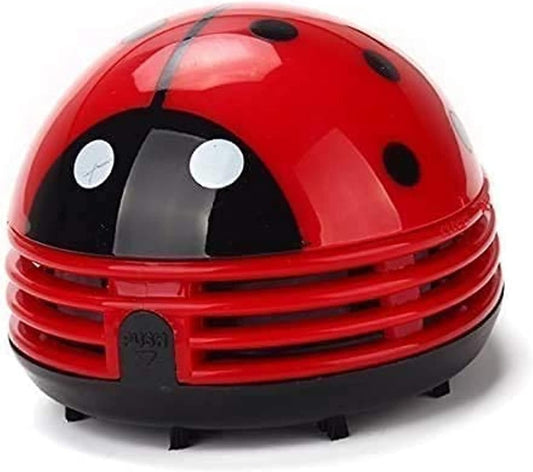Cute Portable Cartoon Mini Desktop Vacuum Cleaner Table Dust Crumb Sweeper(Red#002)