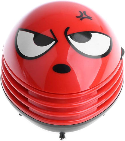 Cute Portable Cartoon Mini Desktop Vacuum Cleaner Table Dust Crumb Sweeper(Red#002)