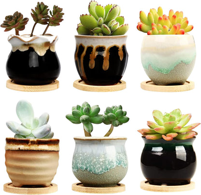 2.1 Inch Ceramic Small Succulent Pot,Plant Pots,Mini Flower Pots