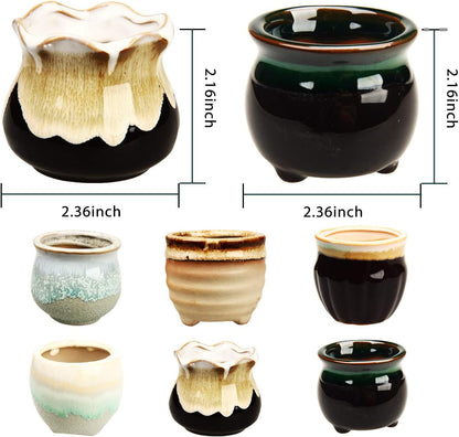 2.1 Inch Ceramic Small Succulent Pot,Plant Pots,Mini Flower Pots