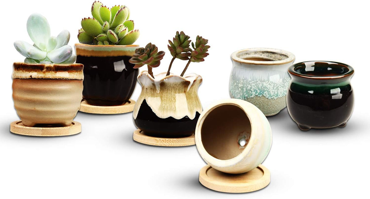 2.1 Inch Ceramic Small Succulent Pot,Plant Pots,Mini Flower Pots