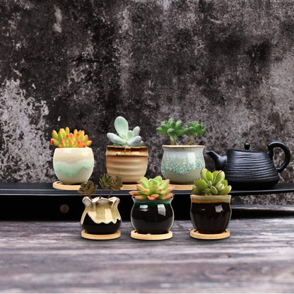 2.1 Inch Ceramic Small Succulent Pot,Plant Pots,Mini Flower Pots
