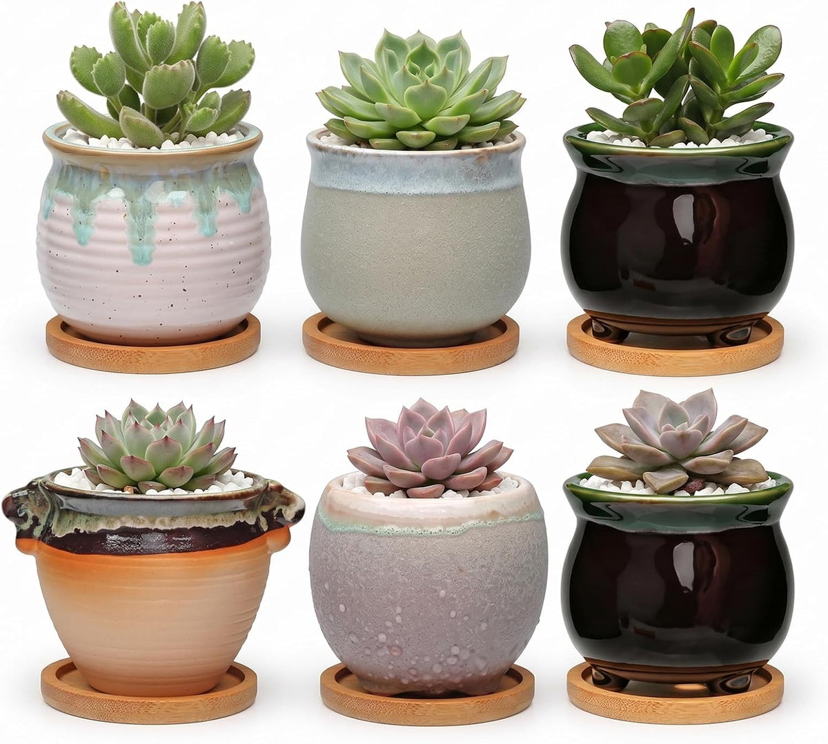 2.1 Inch Ceramic Small Succulent Pot,Plant Pots,Mini Flower Pots