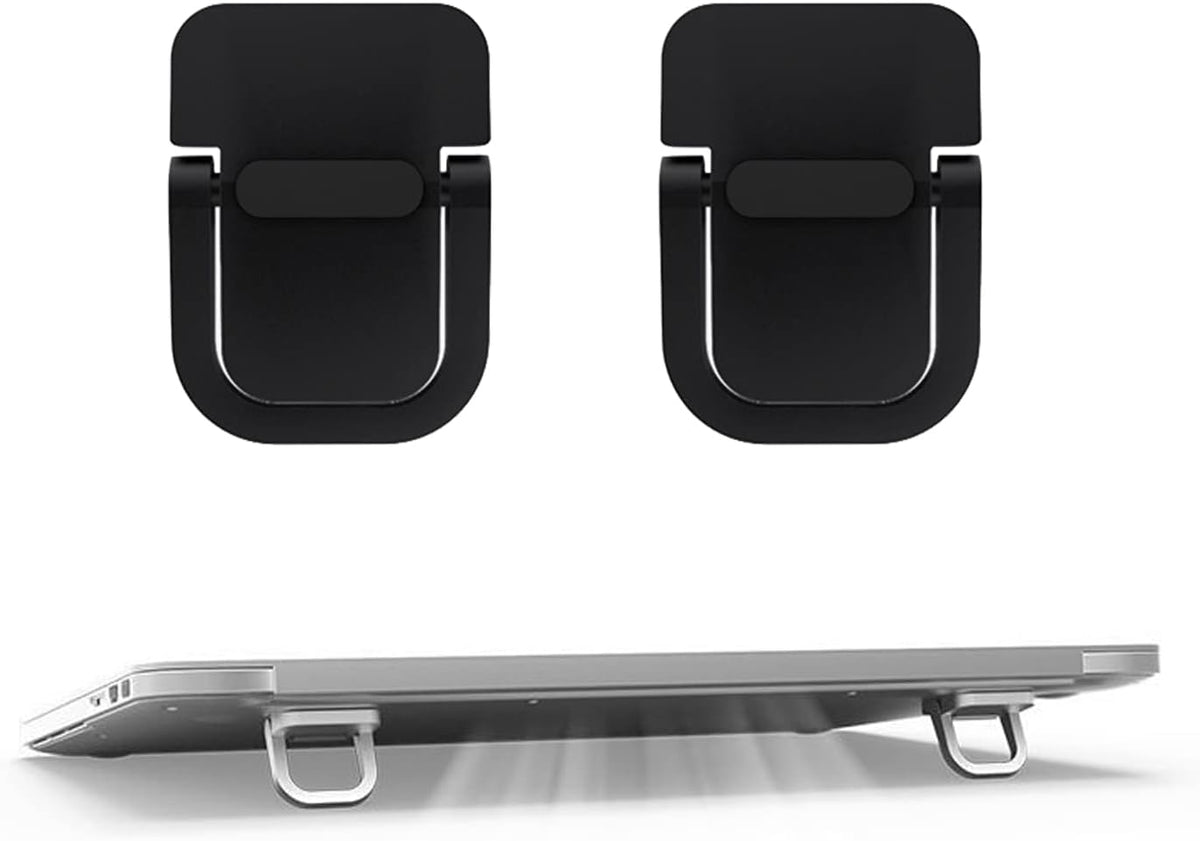 2pcs Keyboard Stands, Mini Laptop Stand for Desk, Portable Laptop Stand Compatible with MacBook Air Pro, Dell XPS, Lenovo, HP More. (Black)