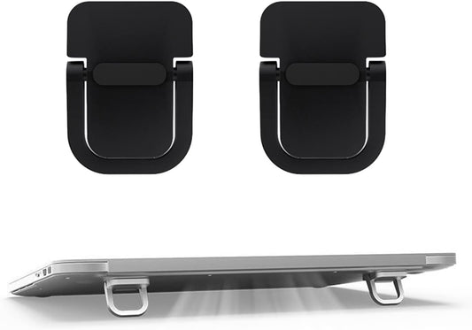 2pcs Keyboard Stands, Mini Laptop Stand for Desk, Portable Laptop Stand Compatible with MacBook Air Pro, Dell XPS, Lenovo, HP More. (Black)