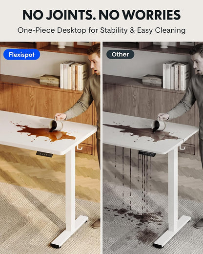 EN1 48"x24" One-Piece Standing Desk, White