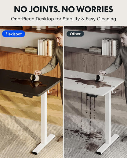 EN1 48"x24" One-Piece Standing Desk, White