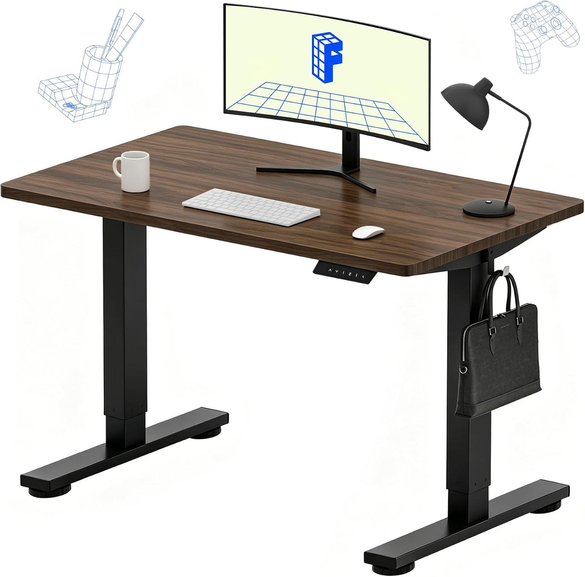 EN1 48"x24" One-Piece Standing Desk, White